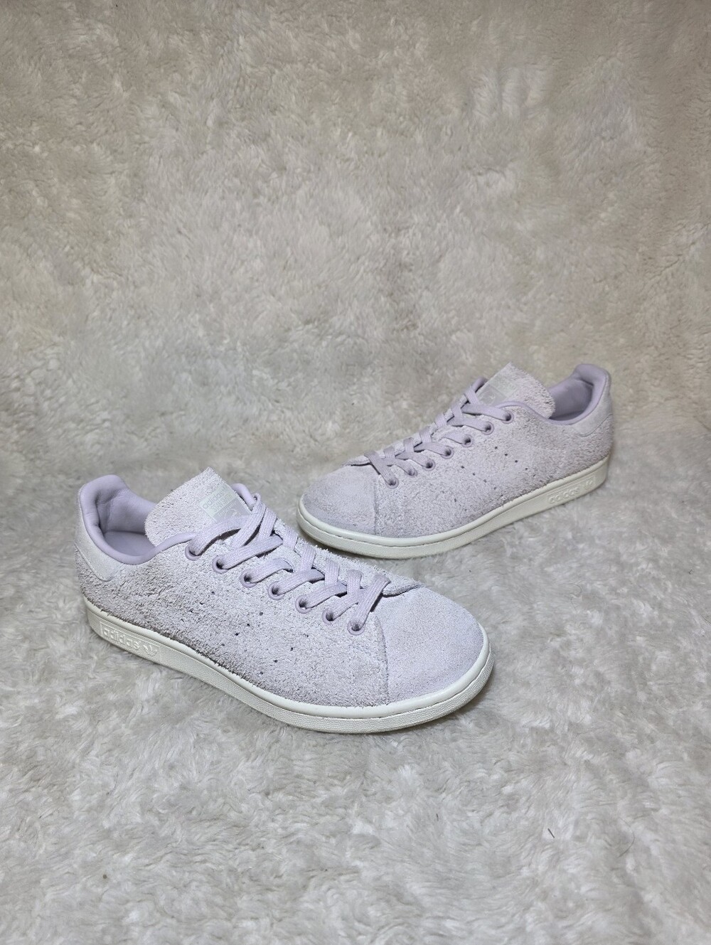 adidas Stan Smith Hairy Suede Lavender Light Purple Sneakers Pastel Low Top 8